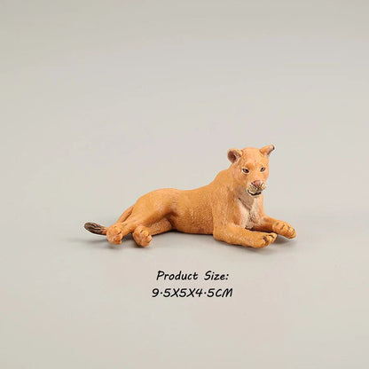 Brinquedos de Figuras de Animais Selvagens Leão Tigre Leopardo Pantera Guepardo Brinquedos de Plástico Animais da Selva Bonecos de Ação Presentes para Crianças
