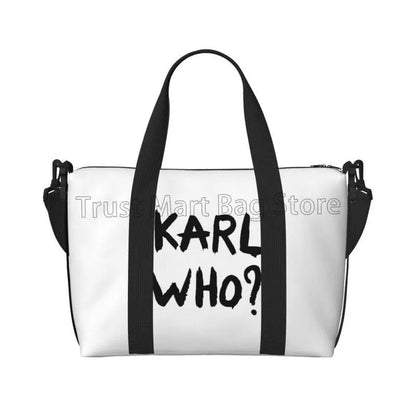 Karl Who Travel Duffel Bag Foldable Lightweight Waterproof Weekender Overnight Bags with Shoulder Strap Sports Gym Travel Bag