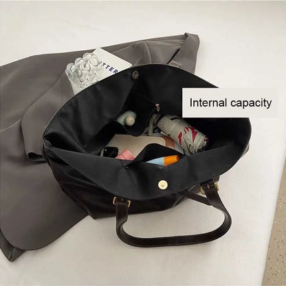 Retro Big PU Leather Shoulder Bag for Women 2025 Winter Trend New Y2K Fashion Handbags Females Travel Luxury Tote Bag  bolsas