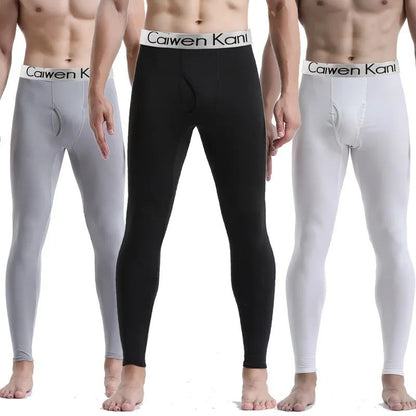 2025 Men's Thermal Underwear Pants, Slim Leggings, Fleece Thickened Skinny Warm Long Pants, Men's Warm Pants For Autumn Winter