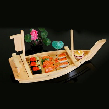Barcos de Sushi Grande Culinária Japonesa de 40cm a 90cm Bandeja de Sashimi Variado Prato Frio Ferramenta para Frutos do Mar Madeira Restaurante Feito à Mão navio