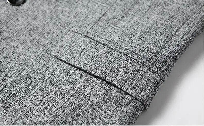 Black Men V-neck Single-breasted Suit Jacket, Fashion Slim Dress Coats, Blue Gray Yellow Blazers, Male Casual Tops Asian Size