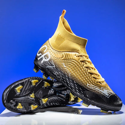 New Men Training Football Boots Ultralight Breathable Professional Soccer Shoes Soft Sport Unisex Grass Cleats Match Sneakers