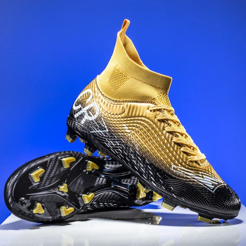 New Men Training Football Boots Ultralight Breathable Professional Soccer Shoes Soft Sport Unisex Grass Cleats Match Sneakers