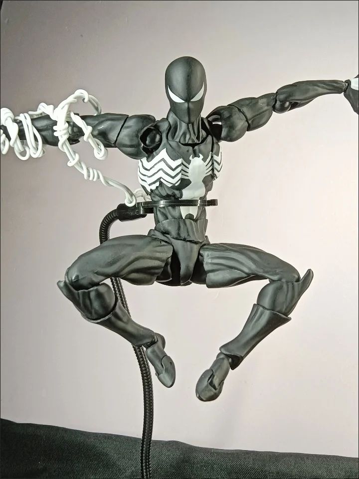 Hot Mess Toys Boneco de Ação do Homem-Aranha Preto Anime Aranha Terno Vermelho Preto Vizinho Simbionte Aranha Escarlate Cc Toys Brinquedo de Presente