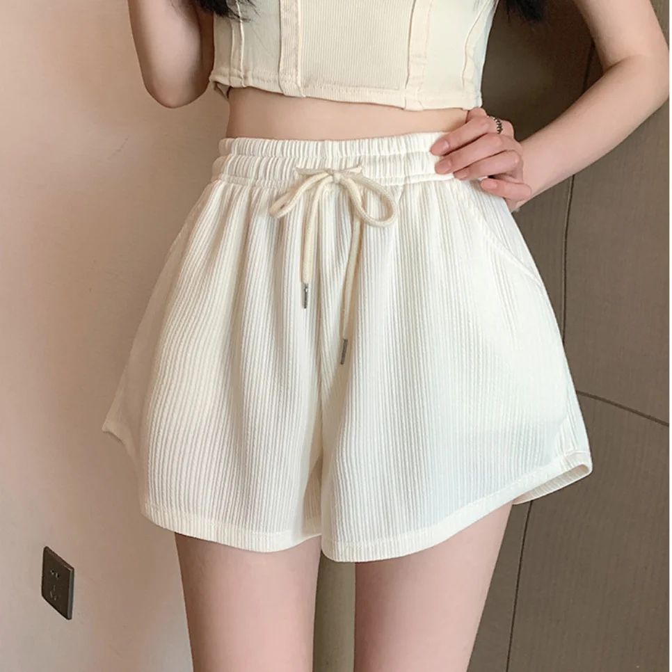 2025 New Summer Sports Shorts Women's Korean High Waist Loose Large tudent Youth Home Sleepwear Running Yoga Shorts