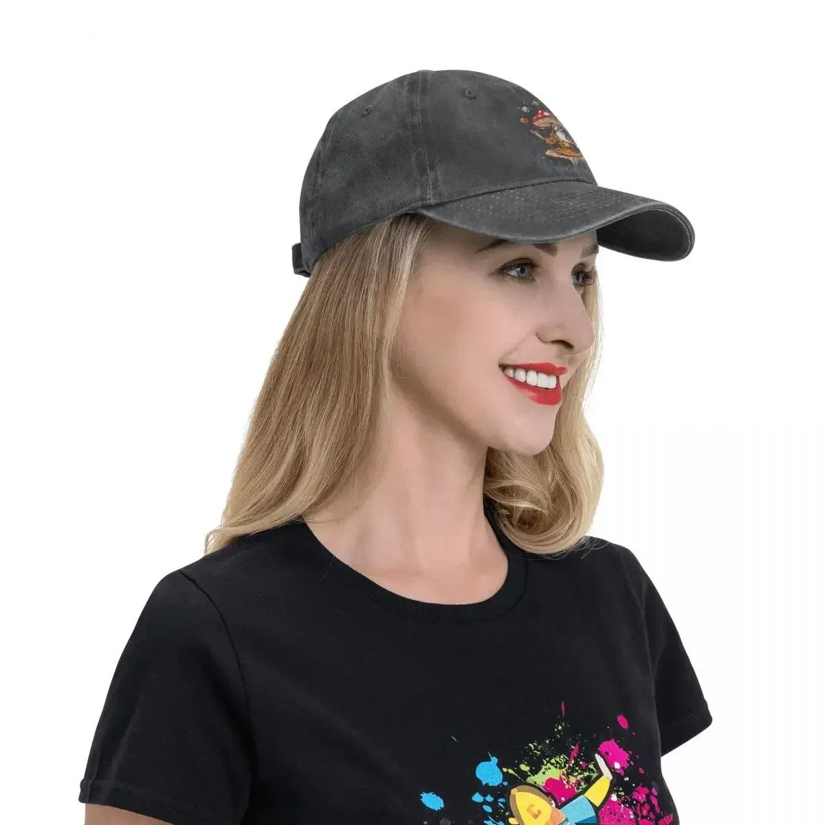 Boné de Beisebol Masculino Lavado Cogumelo Mágico Buda Trucker Bonés Snapback Chapéu de Pai Psychonauts Rasputin Chapéus de Jogo de Ação