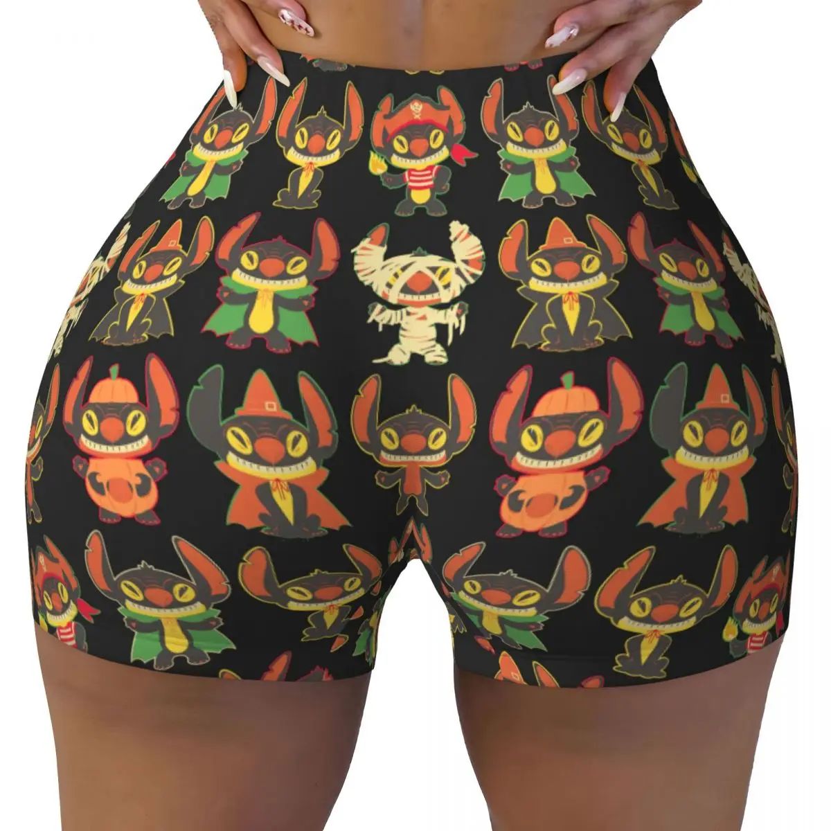 Custom Stitch Cute Movie Running Volleyball Gym Shorts for Women Athletic Workout Yoga Shorts