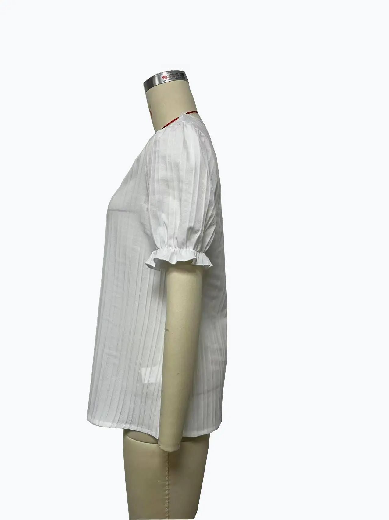 2025 Summer New Women's Blouse Top Solid Sexy V-Neck Hollow Short Sleeve Fashion Splice Plus Size Loose Street Apparel Shirt