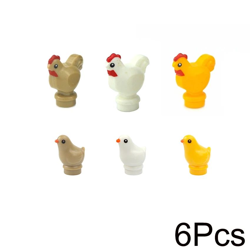 City Animal Building Blocks Duck Swan Pig Cat Figures Bird Dog Zoo Farm Accessories Small Particles Bricks Set Kid Toys Gifts