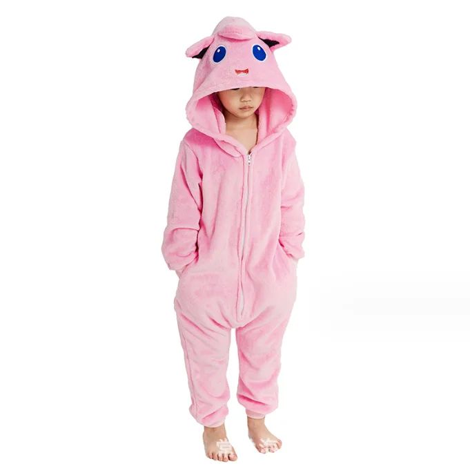 TAKARA TOMY Pokémon Jigglypuff Pikachu Gengar Snorlax Macacão Kigurumi Infantil Cosplay Bulbasaur Halloween Pijama Anime