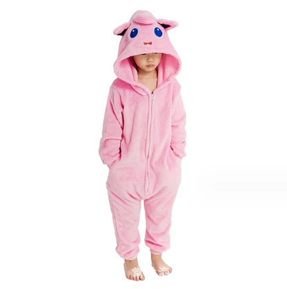 TAKARA TOMY Pokémon Jigglypuff Pikachu Gengar Snorlax Macacão Kigurumi Infantil Cosplay Bulbasaur Halloween Pijama Anime