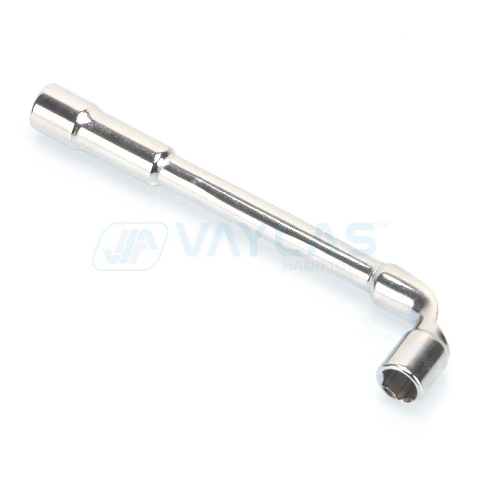 Chave Soquete Angulada Tipo L de 6-24mm Chave de Porca de Dupla Extremidade com Furo Passante Ferramentas Chave Soquete Multifuncional para Mecânico