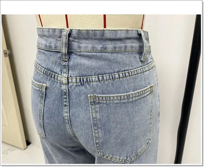 Women Denim Tassel Wide Leg Pants Jeans Washing Loose Fit Mid Waist Pockets Zipper Fly Solid Color Ankle Length Pants Basics