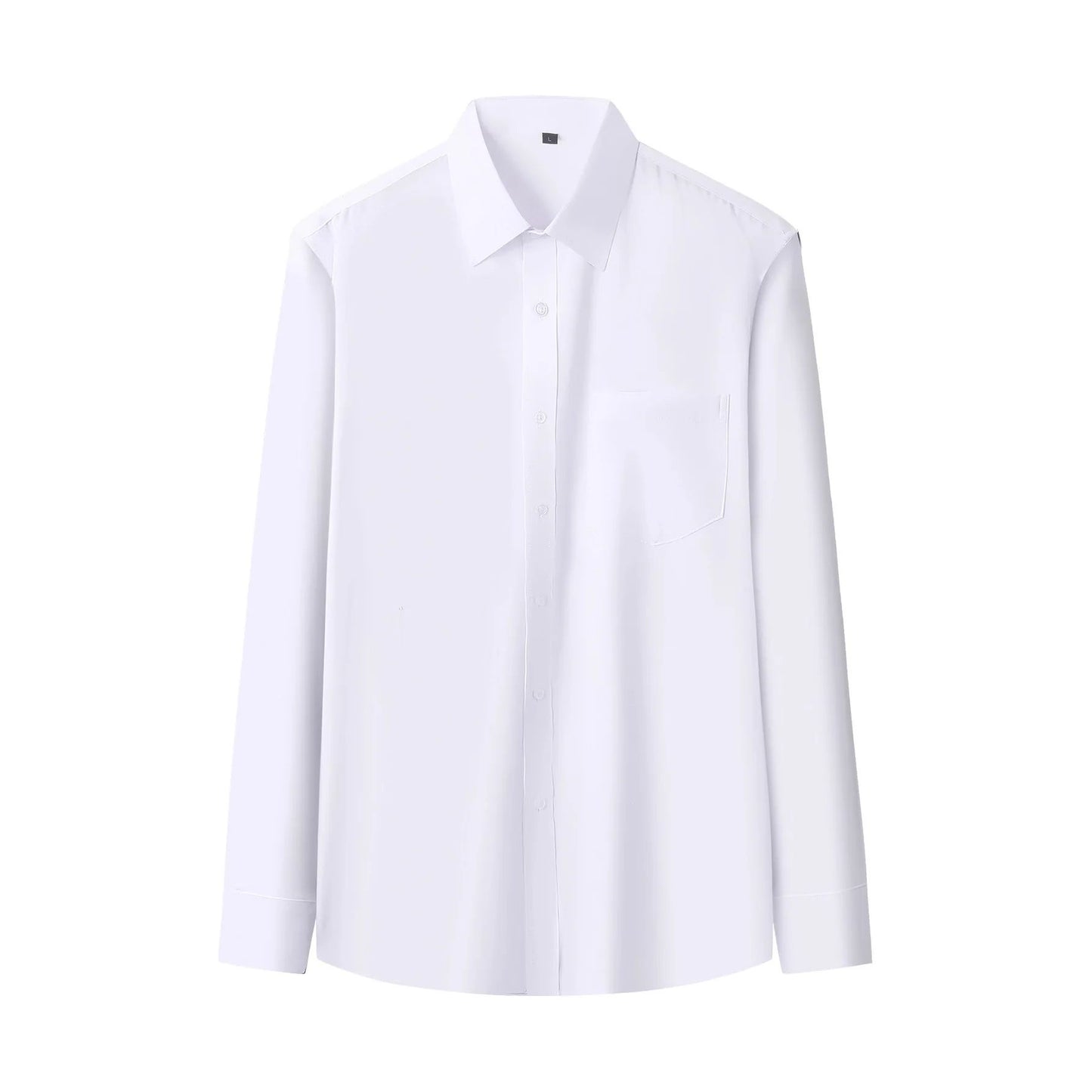 Iron-Free Long Sleeve Silk Smooth Drapey Wedding Shirt for Men Summer Business Formal Wine Red Large Size Men's Clothing