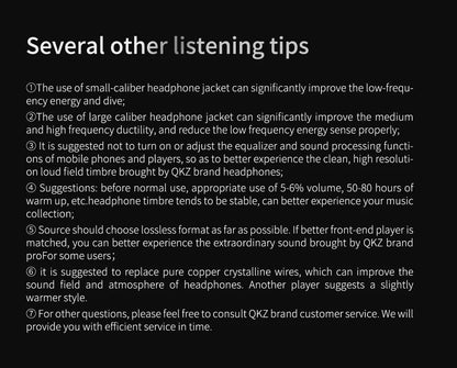 QKZ AK6 In Ear Earphone 6 Dynamic Driver Unit Headphone With Mic Stereo Sports HiFi Subwoofer Headset Monitor Earbuds For iPhone