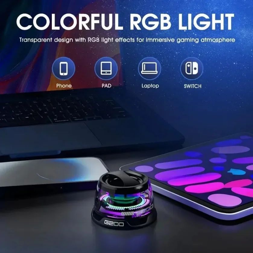 Caixa de Som Bluetooth Portátil XIKCU G200 RGB Magnética BT5.0 Mini Som 7 Horas de Reprodução Suporte para Celular