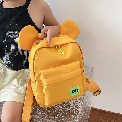 Mochila infantil fofa estilo novo para meninos e meninas estudantes do jardim de infância mochila escolar casual de cor sólida