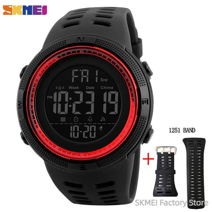 SKMEI 1251 Digital Watch for Men Waterproof Sports Electronic Countdown Mens Wristwatches Military Date Clock 1560 reloj hombre