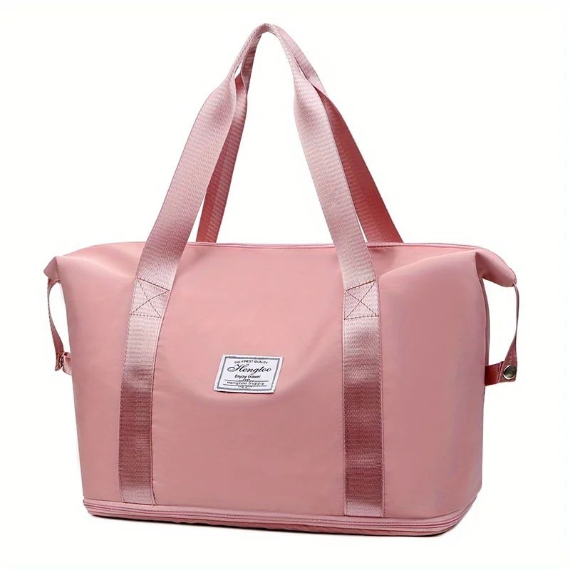 Large Capacity Women'S Duffle Bag, Nylon Gym & Travel Tote, Lightweight Luggage Handbag, Versatile Sports Bag, Casual Style