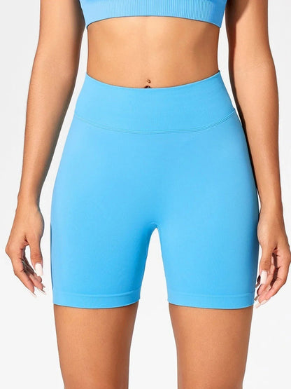 Summer High Waisted Yoga Shorts for Women Fashionable and Sexy Running Fitness Pants Solid Color Yoga Leggings Elastic Tights