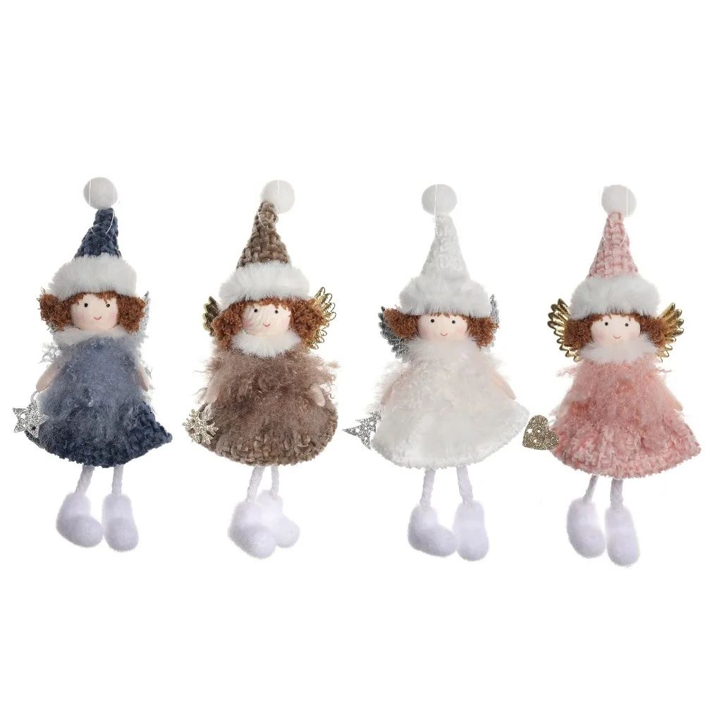 Christmas plush antlers angel girl pendant Christmas tree pendant creative doll pendant gift