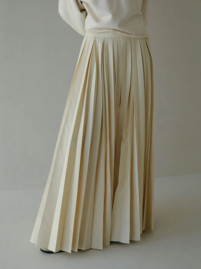 Spring Summer Vintage Japanese Casual Skirts Women Three-dimensional Two-piece Skirt High Waist All-match Pleated Faldas Mujer