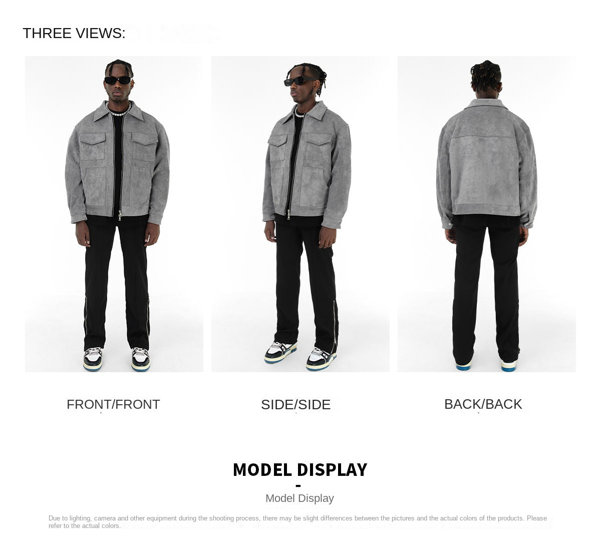 Autumn Jackets Oversize Casual Clothes High Street Pockets Laper Zipper Suede Thick Coat Mens Windbreaker Loose