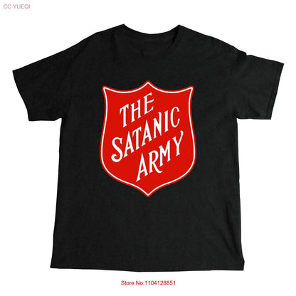 The Satanic Army T Shirt vintage Washed streetwear Stylish graphic homme Top For Everyday Wear Versatile designer clothes Soft