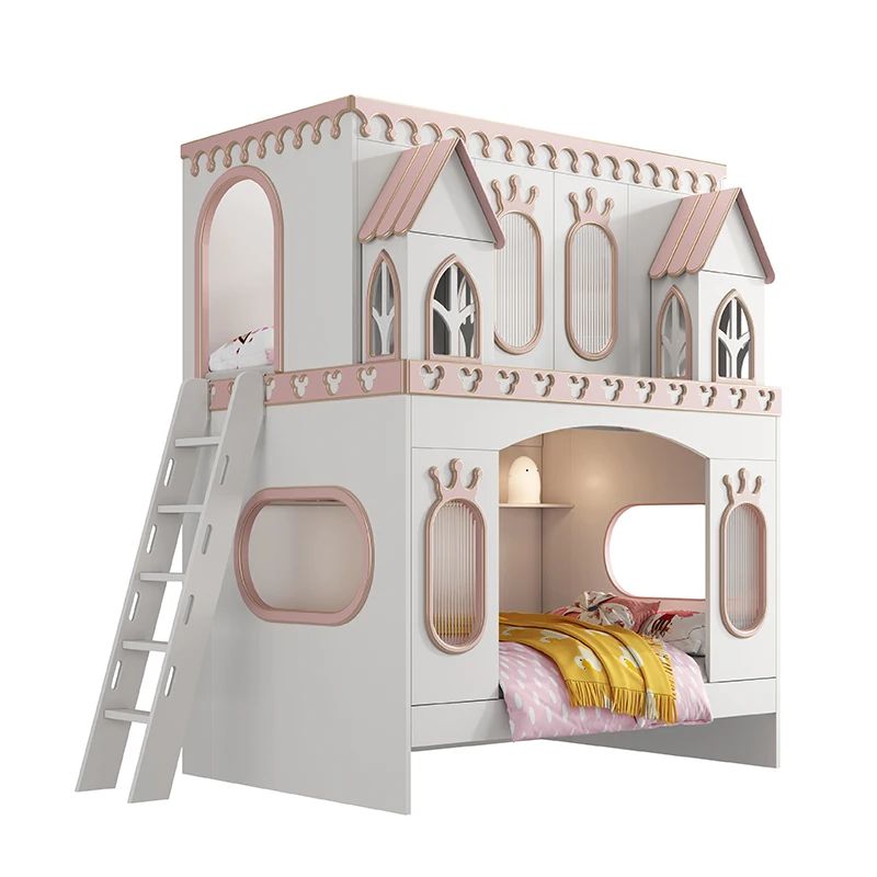 Cama de princesa castelo, cama infantil, quarto de menina, cama de casal, buraco de árvore, madeira maciça