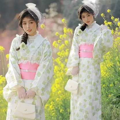 Fashion Photography Clothes Party Dress Japanese Kimono Cosplay Yukata Women Clothing Traditional Ethnic Style Streetwear Stage