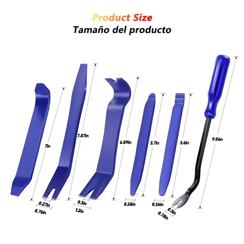 Kit de ferramentas para desmontar, kit de plástico, kit de clipes para porta de carro, painel de acabamento, rádio, painel de instrumentos, remoção de áudio, instalador, kit de reparo de conversão