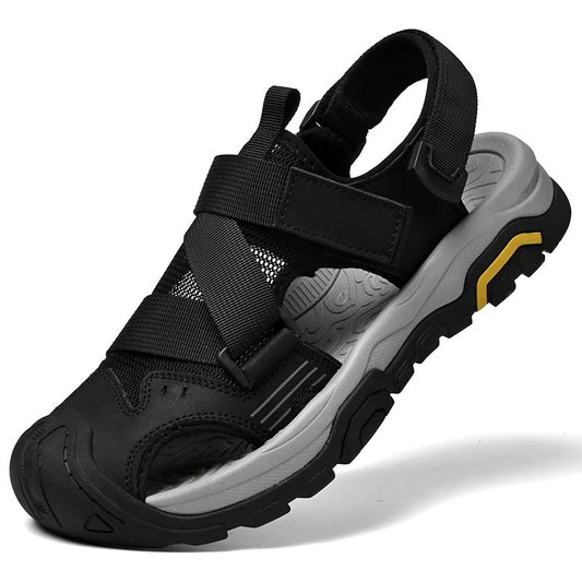 Non-Slip Sunnmer Fashion Flats Men's Breathable Sandals Lightweight Outdoor Sport Sandals Anti-collision Toe Male Beach Shoes