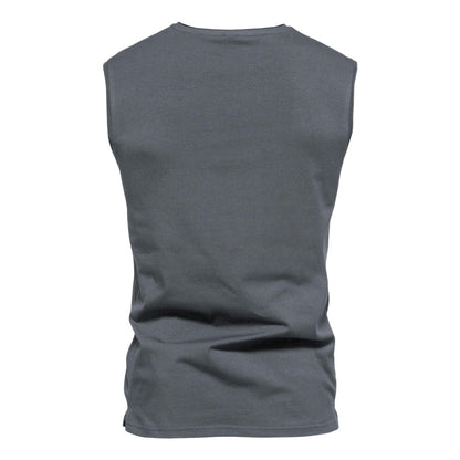 Men's Workout Tank Tops Athletic Training Gym Shirts Vest Cotton Sleeveless T-Shirt