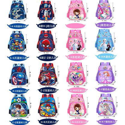 Mochilas escolares infantis de jardim de infância proteção da coluna e redução de carga mochilas para meninos e meninas mochila leve estampada