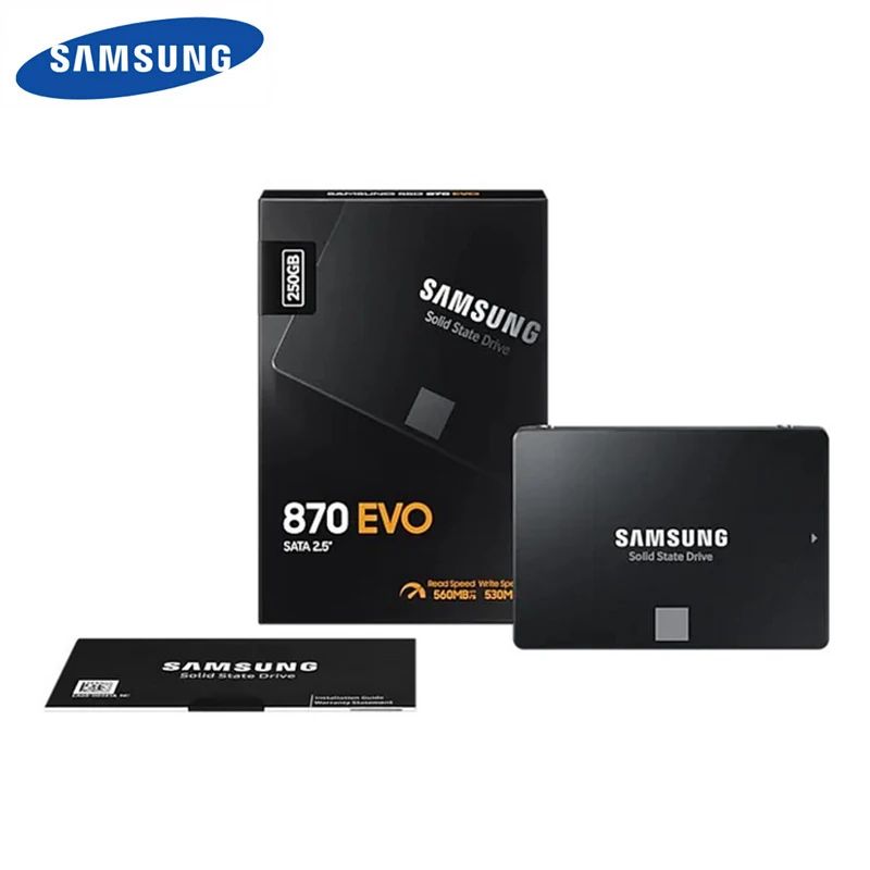 SAMSUNG SSD 870 EVO 1TB 2TB 250GB 500GB Disco de Estado Sólido Interno HDD SATA3 2,5 polegadas para Laptop PC Desktop MLC disco duro
