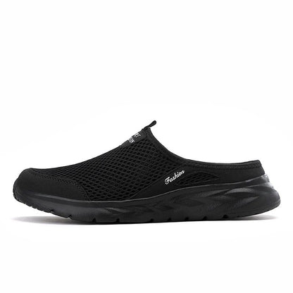 Fashion Men Half Slippers Anti-slip Men's Casual Shoes Lightweight Male Flat Slippers Breathable Fashion Slip on Flats Outdoor
