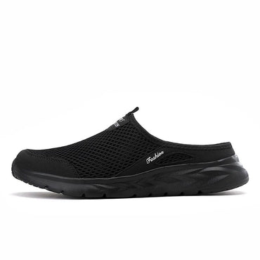 Fashion Men Half Slippers Anti-slip Men's Casual Shoes Lightweight Male Flat Slippers Breathable Fashion Slip on Flats Outdoor