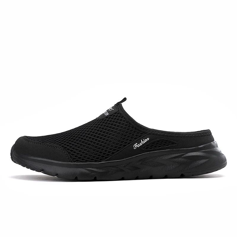 Fashion Men Half Slippers Anti-slip Men's Casual Shoes Lightweight Male Flat Slippers Breathable Fashion Slip on Flats Outdoor