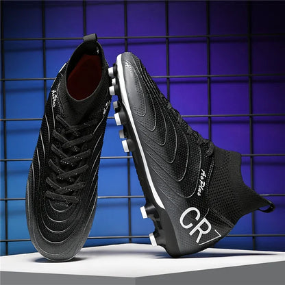 New Men Football Boots Outdoor Sport Boys Long Spikes Training Cleats Soccer Shoes Adult Non Slip Breathable Match Comfortable