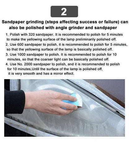 Spray Restaurador de Faróis para Carro Revestimento Anti-Oxidação Agente Polidor de Lâmpadas de Carro Restauração de Arranhões Limpeza de Sujeira