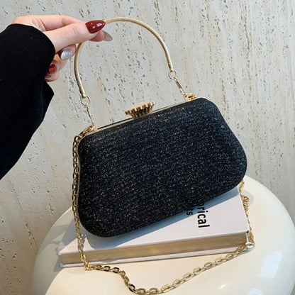 Luxury High Design Women Evening Bag Brand Party Banquet Glitter Bag for Ladies Wedding Clutch Handbag Shoulder Bag Chain Bolsas