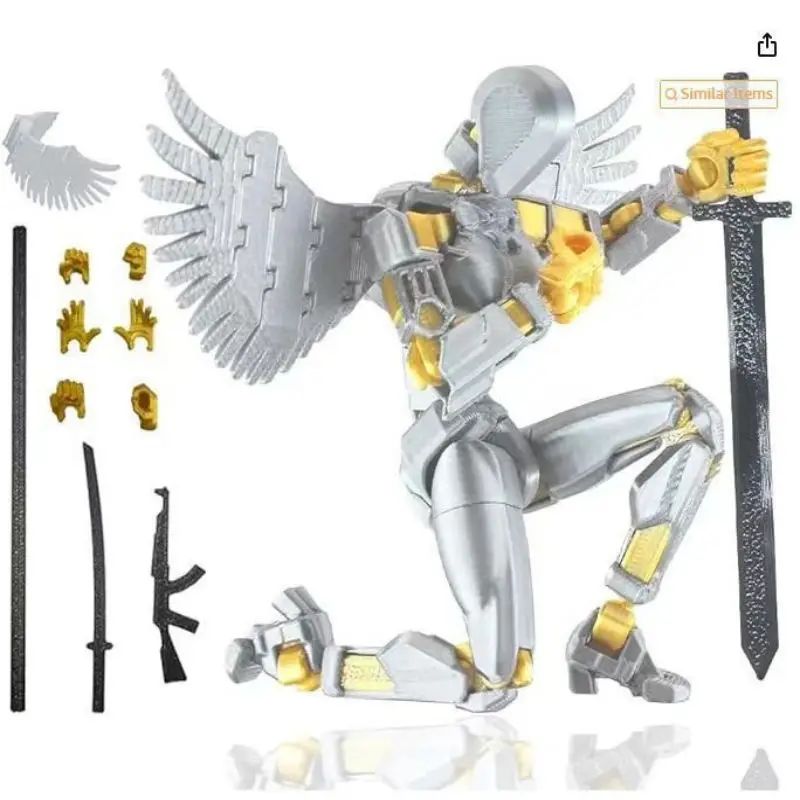 Titan 13 Boneco de Ação Multiarticulado Articulações Móveis Modelos de Personagens para Montar Impressão 3D Descompressão Boneco DIY