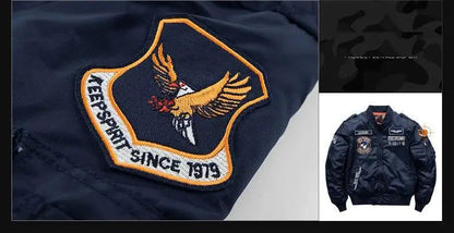 Winter Hip Hop Thick Warm Jacket Men High Quality Military Motorcycle Ma-1 Aviator Pilot Coats Male Baseball Bomber Jacket