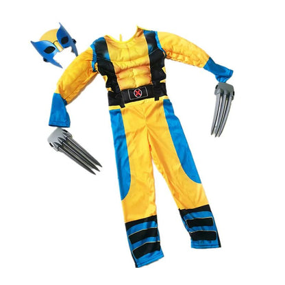 Movie Deluxe Child Mask Jumpsuit Superhero Cosplay Costume Halloween Christmas Kids New Year Costume Superhero Fantasy