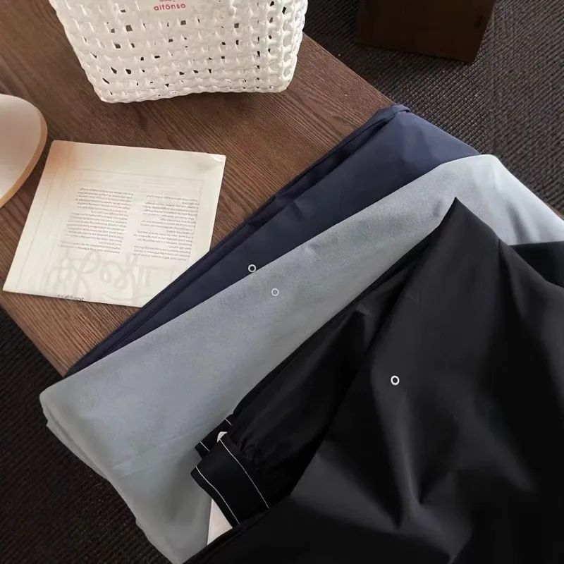 New Elastic High Waist Casual Sports Pants Solid Color American Style Pants 2025 Fashion High Street Summer Straight Trousers