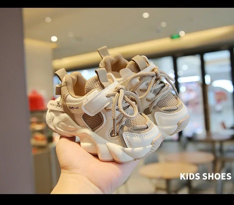 Girl Child Sport Shoe 2024 Spring Mesh Breathable Toddlers School Running Sneakers Fashion Non-slip Kids Boys Basketball Shoes