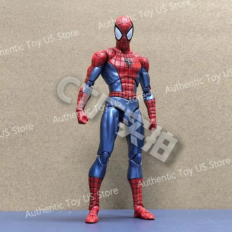 Original Ct Toys Mafex 075 O Espetacular Homem-Aranha - Ver. Quadrinhos Boneco de Ação de Anime Modelo de Presente