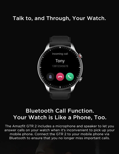 Amazfit GTR 2 Smartwatches Sem Novo Smartwatch Masculino À Prova D' Água 5ATM GPS 95% Novo De Exposição Esporte Relógio Masculino Recondicionado