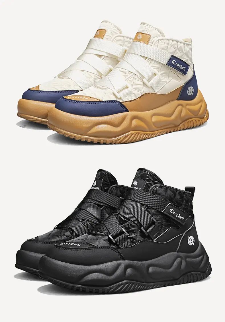 Warm Snow Boots 2025 Men's Fashion Plush Warm Comfortable Anti Slip Thick Sole Cotton Shoes Outdoor Vacation Casual Shoes